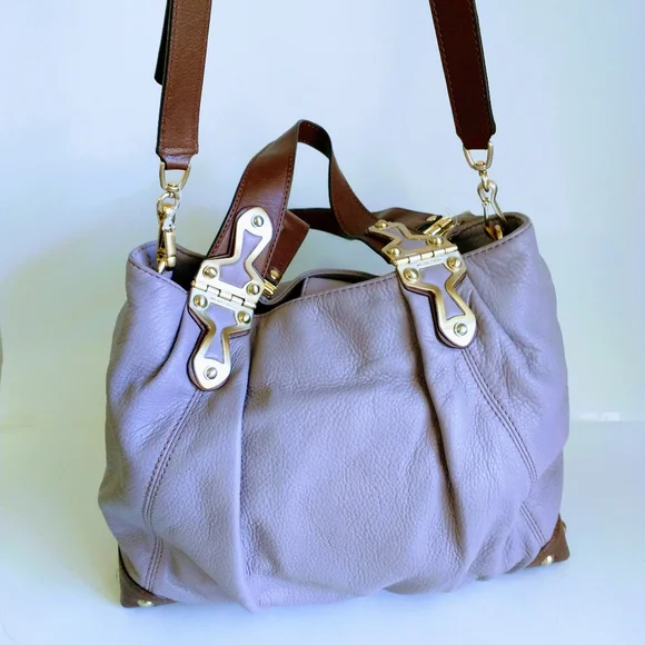 NWT Michael Kors Purple Leather Crossbody Bag - Picture 7 of 13